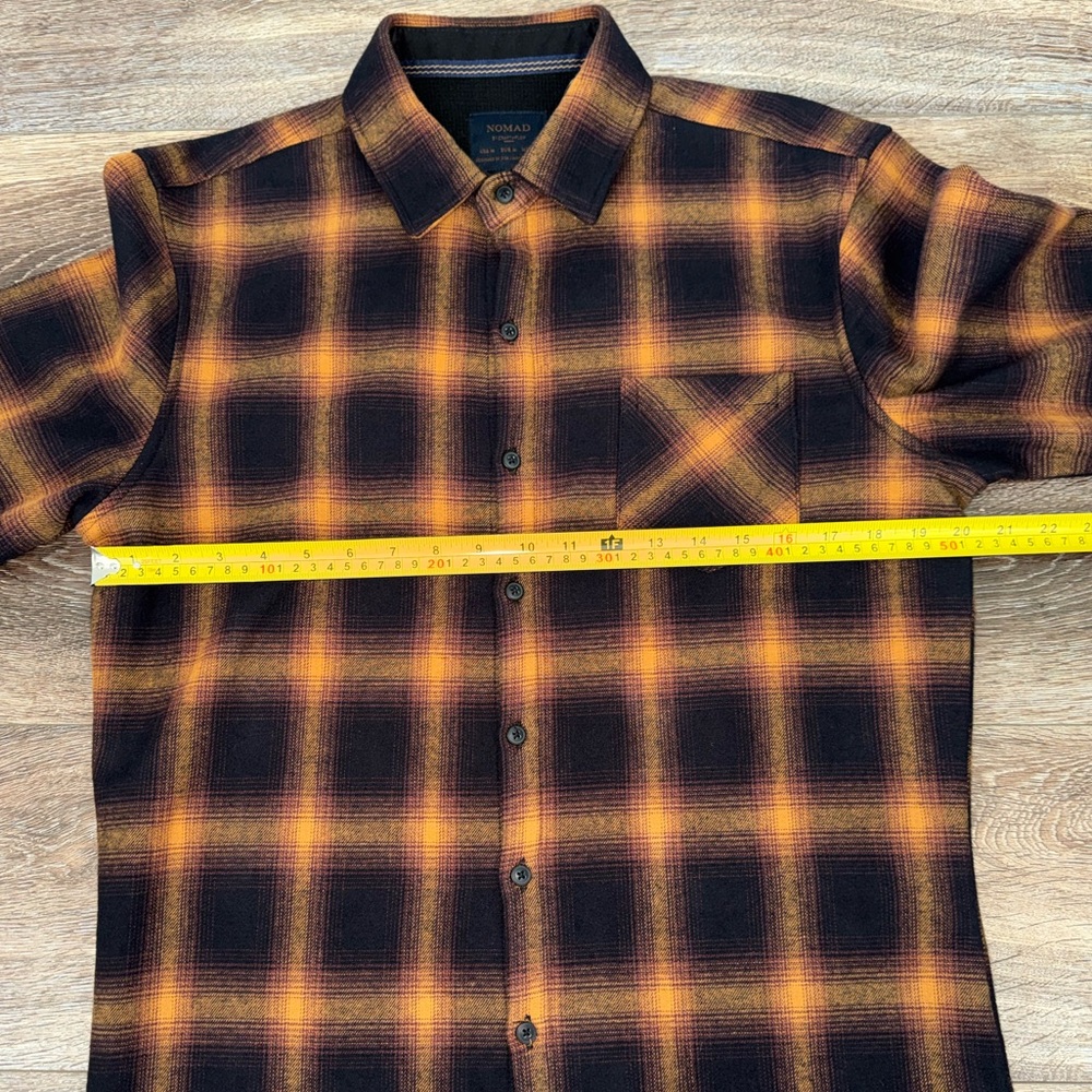 Nomad by Craft + Flow Rust Black Plaid Sierra Lined Flannel Size M 🍂LIKE NEW🍂 - Picture 11 of 14